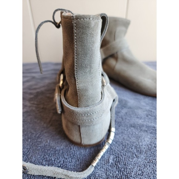 Isabel Marant Suede Etoile Moto Boots Size 38 / US 7.5 Olive Green - Picture 9 of 16